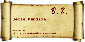 Becze Kandida névjegykártya